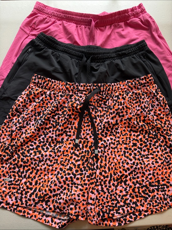 Fabletics Pants - Fabletics Pink Black & Neon Leopard Athletic Shorts Trio - Lot of 3 Pair - Large